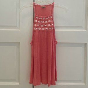 Pink Cape Juby tank top with white flowers